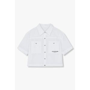 [지컷]레터링 포켓 포인트 크롭 셔츠 7255260109