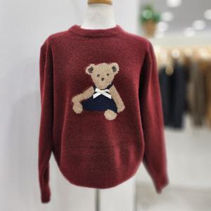 [나인스텝]라운드리본 곰니트 N24NW4416 WI_JJ