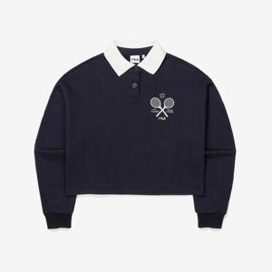 [휠라]여성 테니스 카라배색 맨투맨  FS2POE3354F_INA