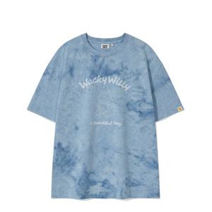 와키윌리 키키앤베어 나염 반팔 티셔츠 B1 WA2502ST35 BL CH