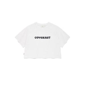 M 커버낫반팔티 CQK CO2402ST89-WH 우먼 쿠퍼 로고 아이스 크롭 티셔츠 White