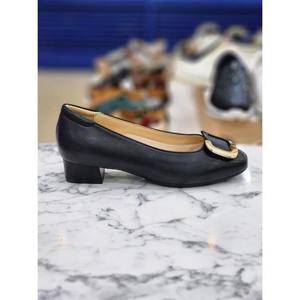 허시파피 세이브존05 여성 정장캐주얼 천연양가죽 광폭 3cM 구두 DLRP422