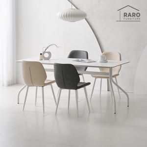 라로퍼니처 리베라 1800 포세린 통 세라믹 6인 식탁 세트 (식탁+의자4)