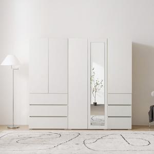 보루네오 마르체 모엔 2100 전신거울 시스템 서랍 옷장 세트 BKC833C (착불)