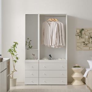 보루네오 마르체 폴라 1200 거울 서랍 키큰 옷장 A세트 BOW569C (착불)