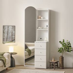 보루네오 마르체 폴라 전신 거울 수납 키큰 옷장 화장대 BOW563C (착불)