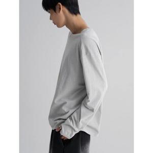 (225841CQ12) [에잇세컨즈] 가먼트다잉 컷오프 핸드워머 티셔츠  라이트그레이