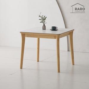 라로퍼니처 뉴턴 800 포세린 통 세라믹 낮은 2인 식탁 테이블 단품