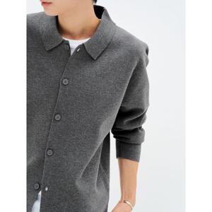 (22585AEQ14) [에잇세컨즈] 밀라노 칼라 버튼 카디건  애쉬