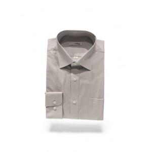 [에스티듀퐁(셔츠)]그레이 투톤체크 면스판 일반핏셔츠 SE5FM11LS116SGY