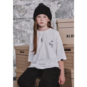 [블루테일HU] (AZG8TS01WT) 오버핏 화이트 반팔 티셔츠