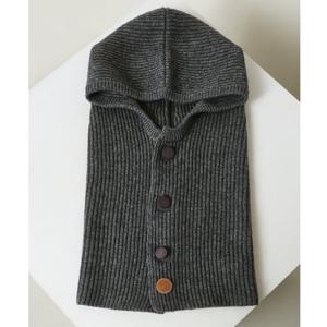 [헤지스ACC] 그레이 짜임 울캐시미어 바라클라바 HIMU5F213G2