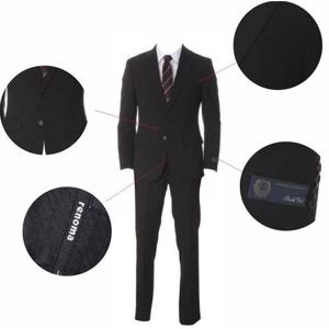 [레노마캐주얼][정장세트]남성정장 25년FW신상 무지 스판 2버턴 정장(차콜그레이) RRCISJ43A