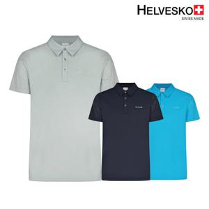 헬베스코 남성 스판 소매 펀칭 반팔티셔츠 H2MMTS173