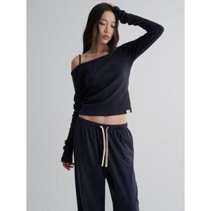 (355941LY6R) [에잇세컨즈] 오프숄더 긴소매 티셔츠  네이비