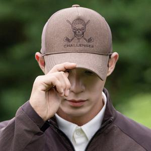 챌린저 남성 울터치 스컬 로고 볼캡 베이지_CHE3MCP5381BE