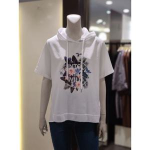 [트리아나]MARIO소고 망사후드 프린트블라우스AJ2BA06