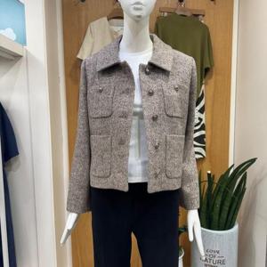 클리지 DP01 카라 포켓 트위드 크롭 재킷 CP7WJK04