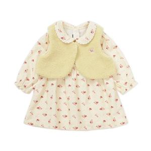 [블루독베이비] 25FW 신상 (YE) 미니플라워 세트형 드레스 HH (45C1340002)