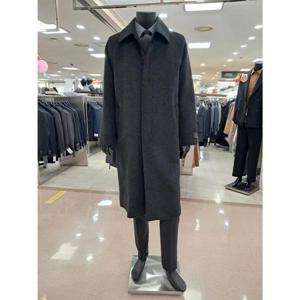 바쏘옴므 차콜울혼방 기본카라내피퀄링 롱코트(WSY4CJ17ACH)