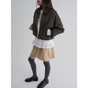 (355939LY5H) [에잇세컨즈] 코듀로이 칼라 숏 헌팅 재킷  카키