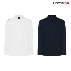 헬베스코 남성 엠보싱 카라 긴팔티셔츠 HOWMTS162