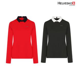 헬베스코 여성 스판 에리배색 긴팔티셔츠 HOFWTS223