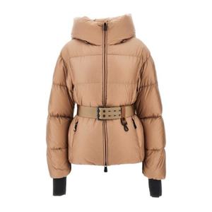 몽클레어 벨티드 웨이스트 하이 칼라 패딩 K20981A00008 598E0