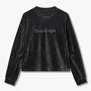 보브  (7155440004) 벨루어 터치 루즈 핏 맨투맨