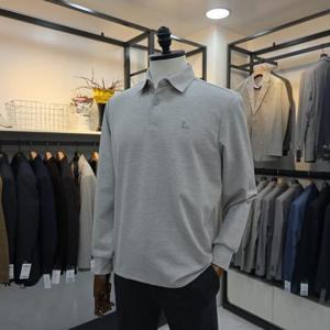 [세정 트레몰로] 남성 베이지 카라 가을겨울용 티셔츠  TRHAL5F33840134