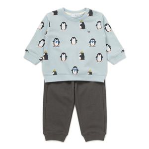 [블루독베이비8] FW25(BL)펭귄 상하세트B HJ (45C7067217) (BLUEDOG BABY 유아 출산 백일 선물 도트 강아지