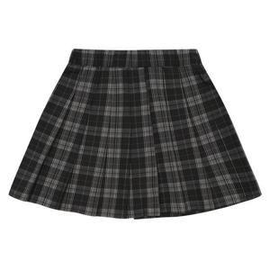 [에꼴리에]MARIO여아 밴딩 모노 체크 플리츠 스커트 23C5851_BK