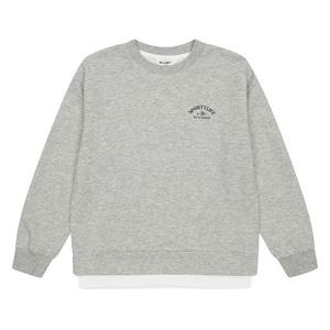 [에꼴리에]MARIO남아 레터링 레이어드 맨투맨 티셔츠 23C0401_GY