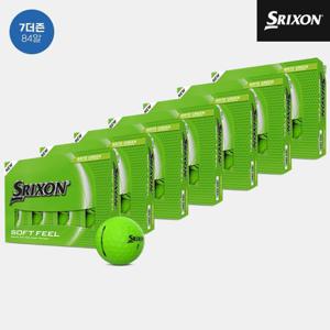 [7더즌 84알]던롭코리아 정품 스릭슨 소프트 필 14 브라이트 골프볼[남여공용][그린][2피스]