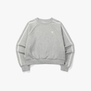 디아도라긴팔티 AQS D4422TFS77MGL 크로스코트 레이스 라인 맨투맨 우먼 MELANGE GREY