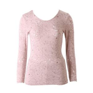 [비너스] 부드러운 모달 번아웃 로즈빈 9부 내복 상의 [VLG6052C]