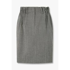 [보브] 셔링 디테일 울 미디 스커트 (7115335808)