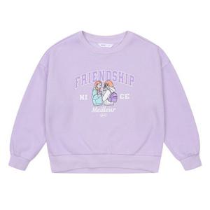 [소이]MARIO여아 기모 소녀 일러스트 맨투맨 티셔츠 21W0452_VI