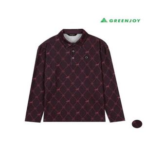 그린조이 세이브존07 남성 다이아 프린트 PK 긴팔 티셔츠 GF24KY51M3