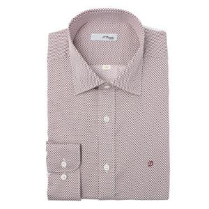 [에스티듀퐁(셔츠)]미니플라워 모티브 패턴 면소재 일반핏 셔츠SE5FM11LS203SWN