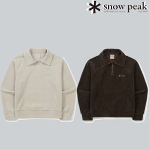스노우피크 S25WWF-ZT71 코듀로이 여성 반집업 맨투맨
