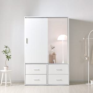 [착불] 동서가구 E0 엘리먼 1200 슬라이드 도어 옷장 서랍형 + 거울도어 DF926836