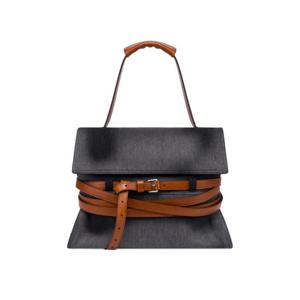 모스키노 레더 트리밍 데님 숄더 백 MC4243PP0NOO1