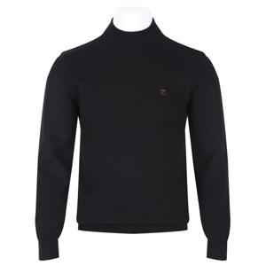 남자 가을 소프트 울 반폴라 긴팔 니트 BGM-KN-Q002-블랙