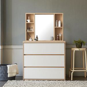 마리메종 글로시 830 3단 서랍장+수납거울 화장대_착불