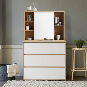 마리메종 글로시 830 3단 서랍장+슬라이딩 수납거울 화장대_착불