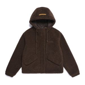 내셔널지오그래픽 N254WFJ920 여성 플리스 후드 점퍼 BROWN