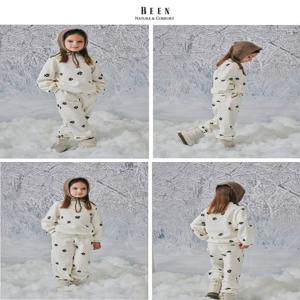 [빈]BZ68PT01IV 플라워 패턴 아이보리 조거팬츠