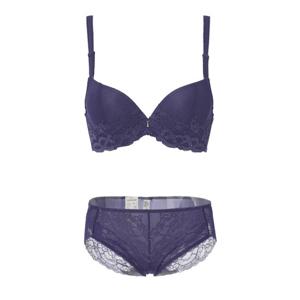 [비비안(언더웨어)]트윙클 소프트 쿠션 몰드브라& 힙레이스팬티 세트 BR1980A BP1980A PUR