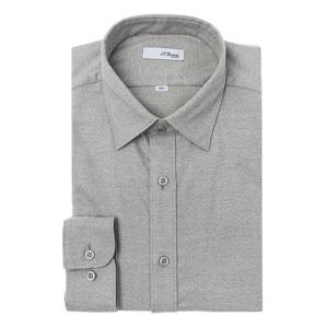 [에스티듀퐁(셔츠)]그레이 트윌 솔리드 기모 슬림핏 긴소매 셔츠 SE5FM21LS281SGY